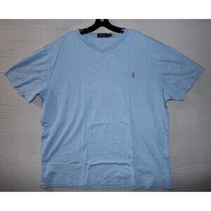 Polo Ralph Lauren Mens Classic Fit Flesh Pony Crewneck T-Shirt Blue Size XLT